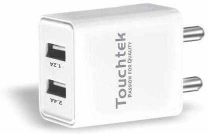 Touchtek 2.4 A Wall Charger for Mobile with Detachable Cable