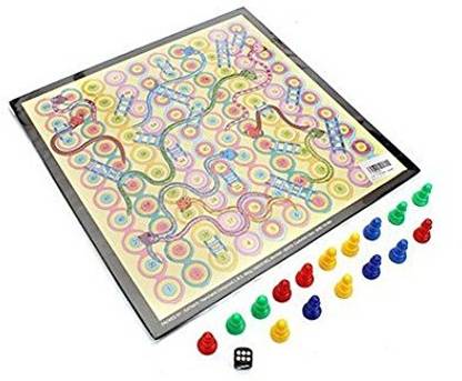 Ratnas Classic Strategy Game Little Snakes and Ladders with Ludo Strategy & War Board Game