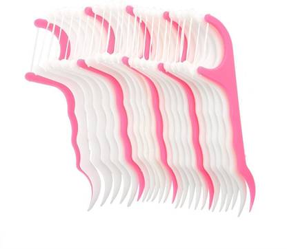 CHESHTA 5 pkt Disposable Oral Gum Teeth Clean Floss Thread Dental Nylon Wire Flosses Plastic Tooth Picks