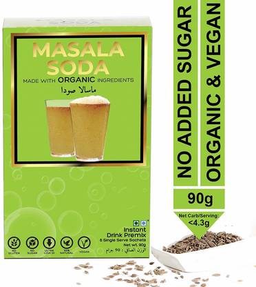 D-Alive Masala Soda - Instant Drink Premix - 90g (6 Single Serve Sachet) - Digestive Energy Drink