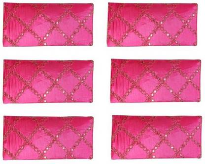 FLI HAUT Premium Silk Fabric Gotta Patti Envelopes Money Gift Envelopes for Wedding/Marriage/Bday of Premium Quality Exclusively Envelopes