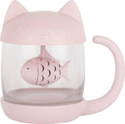 MINISO Cat Glass 250ml(Pink) Glass Coffee Mug