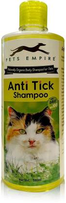 PETS EMPIRE Naturally Organic Body Shampoo for Pets,Pack of 1 (Anti Tick, 500ML) Anti-microbial, Conditioning, Anti-fungal, Anti-parasitic, Flea and Tick, Allergy Relief, Anti-dandruff, Whitening and Color Enhancing, Anti-itching, Hypoallergenic Anti Tick Cat Shampoo