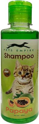 PETS EMPIRE Naturally Organic Body Shampoo for Pets,Pack of 1 Anti-microbial, Conditioning, Anti-fungal, Anti-parasitic, Anti-dandruff, Flea and Tick, Whitening and Color Enhancing, Anti-itching, Hypoallergenic Papaya Cat Shampoo