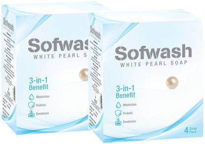 sofwash White Pearl Soap 3-in-1 Benefit Moisturizes , Protects , Deodorises