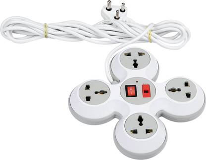 Fedus 4 socket Extension Box Board with Switches Fuse LED Indicator 4  Socket Extension Boards