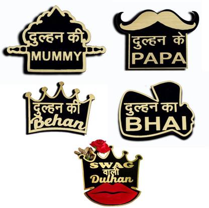 THE BRIDE MADE Ladki Wale wedding Badges Brooch