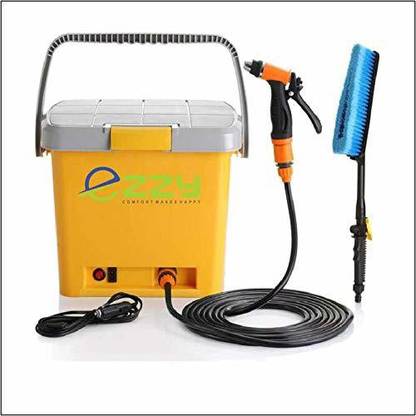 ezzy ECW01 12V Electric High Pressure Car Washer, Adjustable Nozzle Water Spray Gun, 16L Air Compressor Tank, Portable & Lightweight, Suitable for Car or Bike Wash, Cleaning, Watering Lawn and Garden Pressure Washer