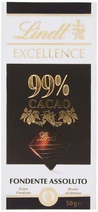 LINDT 99% Cocoa Dark Noir Absolu Chocolate - 50 Grams… Bars