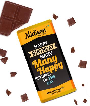 Midiron Happy Birthday Many Many Happy Returns Of The Day Birthday Wishes Chocolate Bar Bars