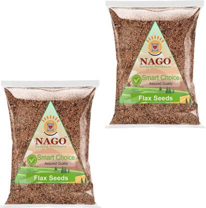 NAGO Natural Goodness Flax Seeds 1000 gm | Healthy Source of Antioxidants, Good Fats and Fiber Brown Flax Seeds