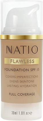 Natio Flawless Foundation SPF 15 Light Honey, 30ml Foundation