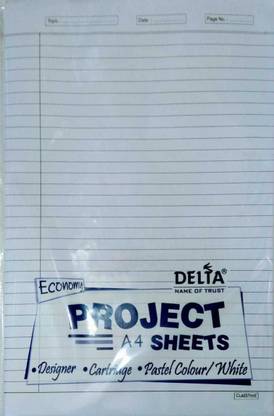 DELTA NEW one side ruled a4 120 gsm Project Paper