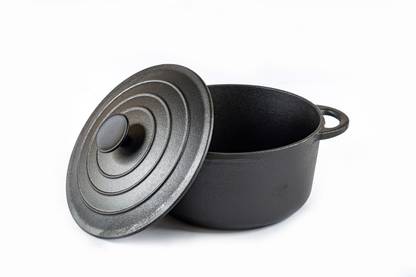 nutrion 24 cm -Deep cast iron curry pot Kadhai 24 cm diameter 4.5 L capacity