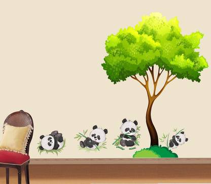 Littlebuds 100 cm Pand's And Tree Removable Sticker