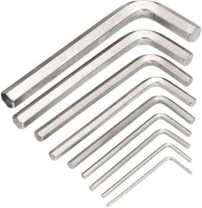 tool trust 9 Pcs Hex Key Allen Wrench Set 1.5mm to 10mm Key Allen Key Set