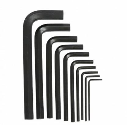 tool trust 10 Pieces Hex Allen Key Wrench L Shape Repair Tool Set Allen Key Set