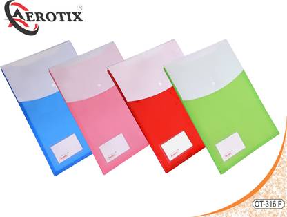Aerotix Polypropylene My Clear Bag File Folder Vertical Shape