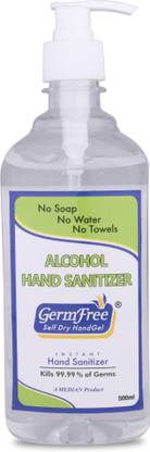 Germfree Instant Self Dry Gel Hand Sanitizer Bottle
