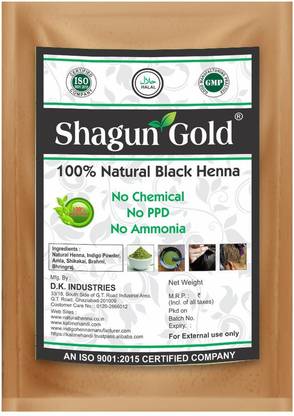 SHAGUN GOLD Organic Pure Natural black henna powder 400 gm