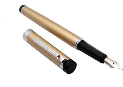 Ledos Domain Lion Campaign Gold & Red Crystal Diamond on Clip Fountain Pen