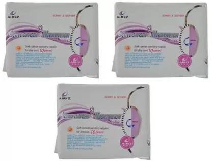 AIRIZ Day Pads pack of 3 (total 30 pads) Sanitary Pad