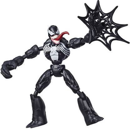 MARVEL Spider-Man Bend and Flex Venom, 6-Inch Flexible Action Figure, Includes Web Accessory, Ages 6 And Up