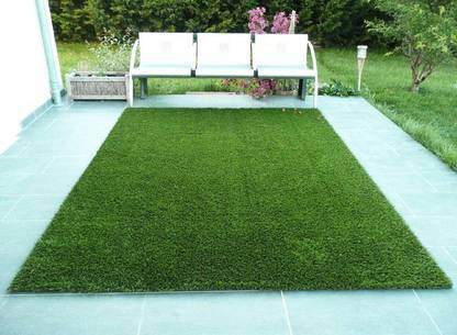 Cottoncube Artificial Plastic Natural Look Green Grass carpet 2.10 Artificial Turf Sheet