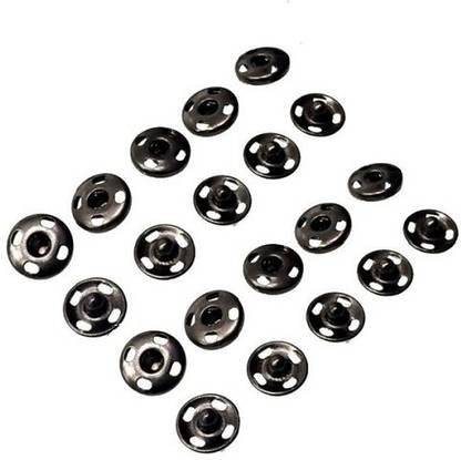 Aapal Collection Black Tich Button (pack of 20 Pcs) Metal Buttons
