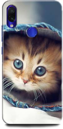 WallCraft Back Cover for Mi Redmi 7 CAT, CUTE CAT, BLUE EYS