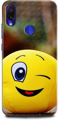 WallCraft Back Cover for Mi Redmi Note 7 EMOJI, HIPSTER, EMOJI FACE, BEARD, YELLOW, SMILEY, EMOJI, CUTE, HAPPY