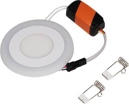 AKSHAT 3 +3 W Round PGB Colour Effect 3D LED Panel Light - Recessed Ceiling Lamp Ceiling Light Ceiling Lamp