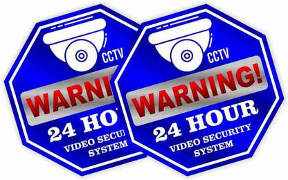 KREEPO CCTV WARNING! 24 HOUR VIDEO SECURITY SYSTEM Emergency Sign