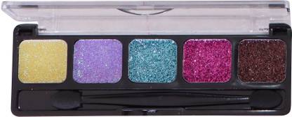 Professional 5 Color Creamy Shining Ultra Glitter Eyeshadow Palette 10 g