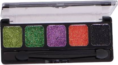 Professional 5 Color Creamy Shining Glitter Eyeshadow Palette 10 g