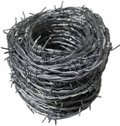 advancedestore Barbed Wire for Fencing Approx Length 300 feet Weight 25 kgs (Kanta Tar) Iron Fence Post