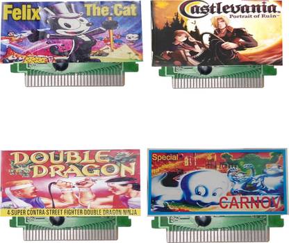 VK MART 8 Bit Tv Video Game Cassette like carnov,castelmania,dble-dragon, felix cat  Gaming Accessory Kit