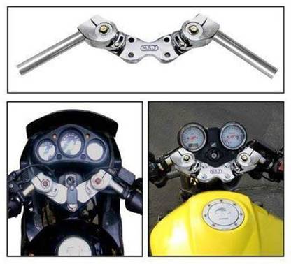 DESIKARTZ Universal Handle Bar for All Bikes (3 Piece Handle Bar for All Pulsar Bikes, Pulsar Chrome) Handle Bar