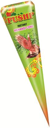 Pushp Henna Mehandi Cone (Pack of 12) Natural Mehendi