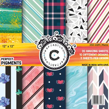 Craftastique Perfect Pigments Designer Paperpack 12 x 12 inches 250 gsm Craft paper