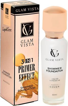 GLAM VISTA 3 IN 1 Primer Effect SHIMMER FOUNDATION (BEIGE) Primer  - 30 ml