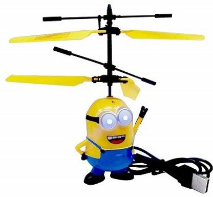 SafalCollection Flying Minion with Hand Sensor Control with LED Light with USB Charger, can be an Attractive Gift
