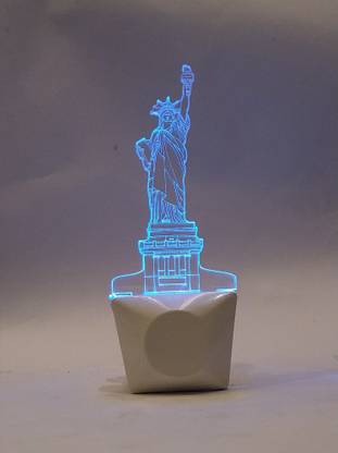 YONKER LED Acrylic Statue Of Liberty / United States Of America / USA Plug In Night Lamp Color Changing LED Night Light Plug / 3D Night Lamp for Decoration Night Lamp