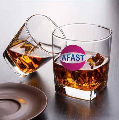 AFAST (Pack of 2) New Stylish Transparent Drinking Glass (Set Of 2), 195Ml- GH43 Glass Set Water/Juice Glass