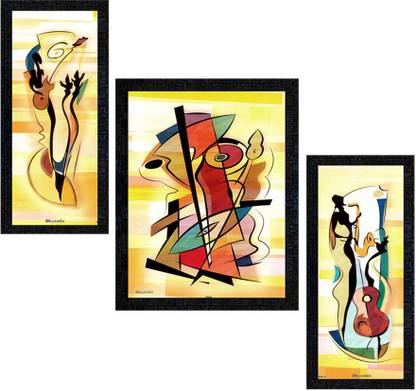 pnf Modern Abstract Art Set of 3 painting-0804- Digital Reprint 13.5 inch x 10.5 inch Painting