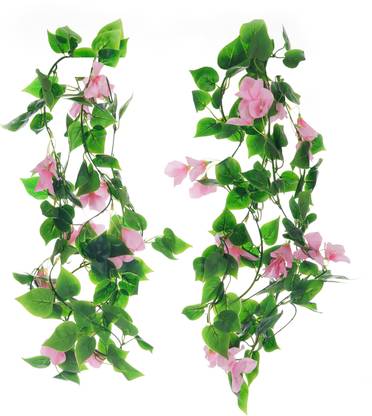 BS AMOR Artificial Flower Leaves Hanging Vine Creeper Plants Bunch for Home Decor maindoor Wall Door Balcony Office Decoration Party Festival Craft Artificial Plant