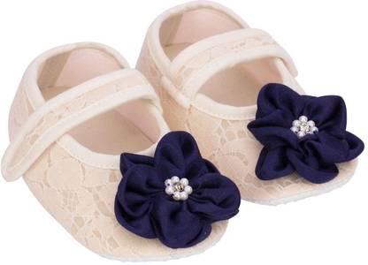 Daizy Cream Net Shoes/Booties Blue flower for Cute Baby Girl , First Walkers Net Pattern Shading Soft Sole Baby Toddler Prewalkers Shoe (9-12 Months)_(Daizy_62_19) Booties