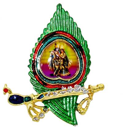 Shri Ram Creations Radha Krishna Brooch pack of 12 pcs. (Base Metal) Brooch