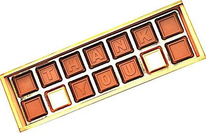bspoke chocolates Beautiful Thankyou Message in Chocolate Kept Inside Cute Wooden Box Truffles