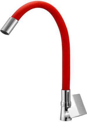 Prestige Orion Flexible Swan Neck Red For Kitchen Sink Wash Basin Faucets Pillar Tap Faucet